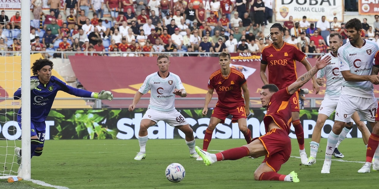 Roma-Salernitana 2-2, rivivi la diretta: doppiette per Belotti e Candreva