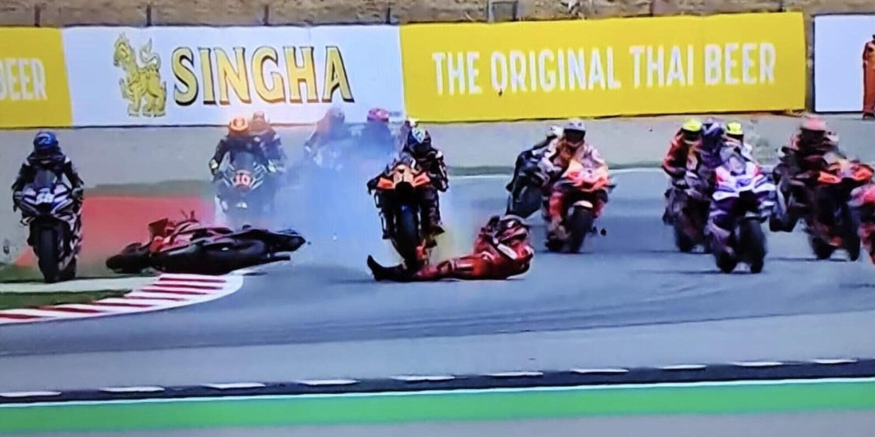 Bagnaia shock: la ricostruzione dell'incidente, cos'è successo a Barcellona