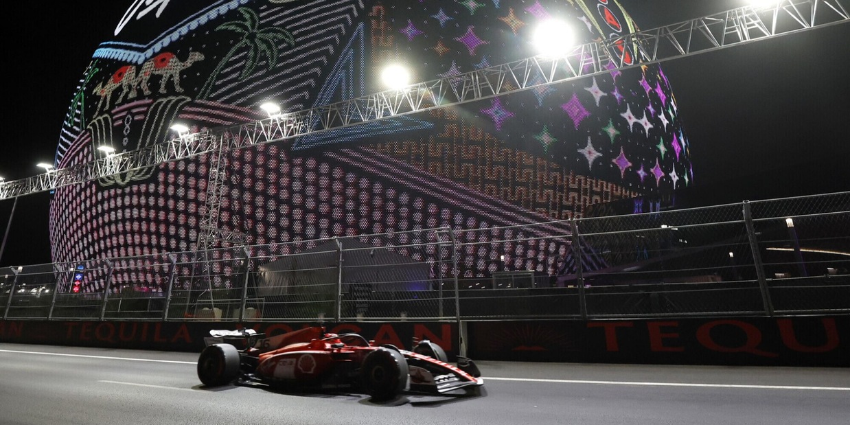 Las Vegas, prove interrotte per un tombino: ko la Ferrari di Sainz