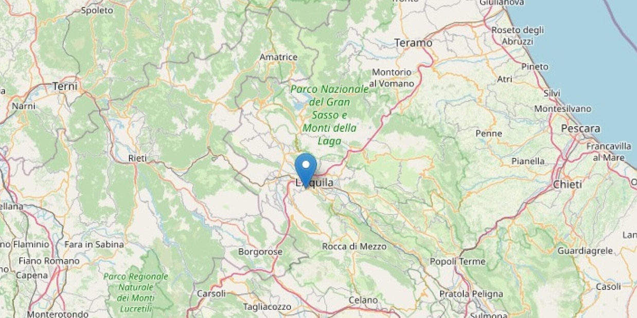 Spavento a L'Aquila: due scosse di terremoto in meno di un minuto