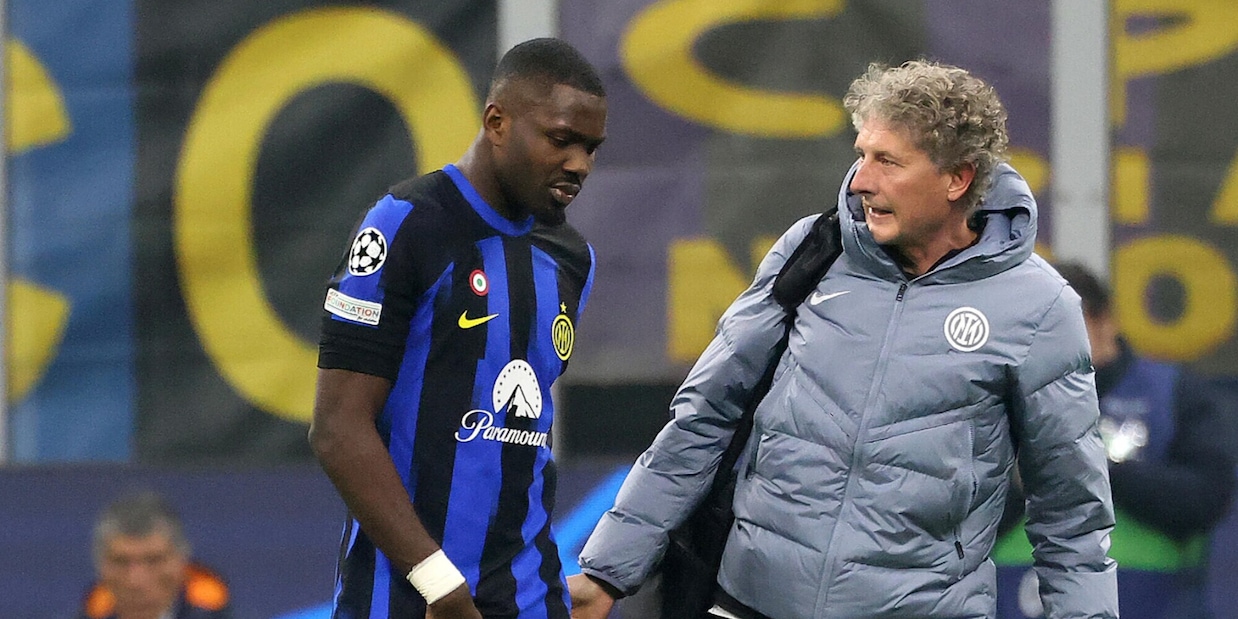 Inter-Atletico Madrid, infortunio per Thuram: Inzaghi trema