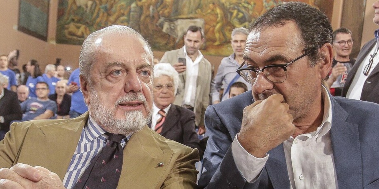 De Laurentiis duro con Sarri: "Addio alla Lazio? Chi dà le dimissioni è un perdente"