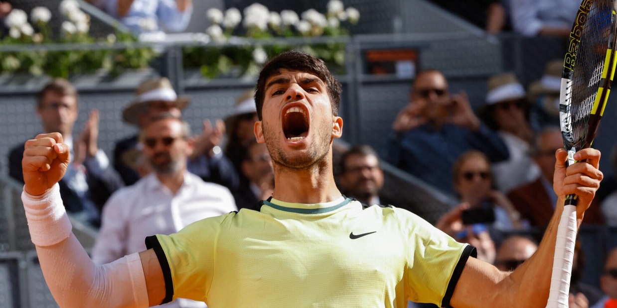 Alcaraz soffre ma va avanti a Madrid: battuto Struff in tre set