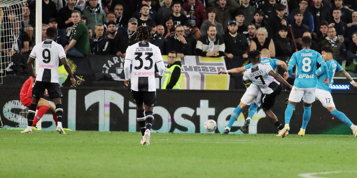 Udinese-Napoli 1-1: Success risponde a Osimhen. Rivivi la diretta
