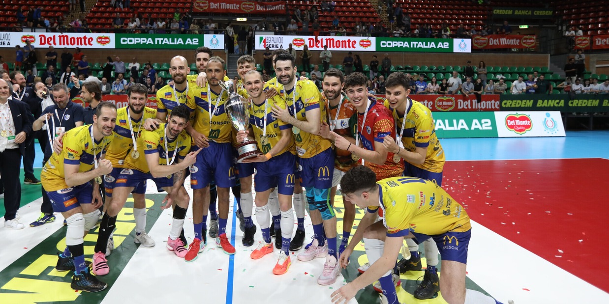 Pallavolo Maschile: La Coppa Italia di A2 la alza Brescia