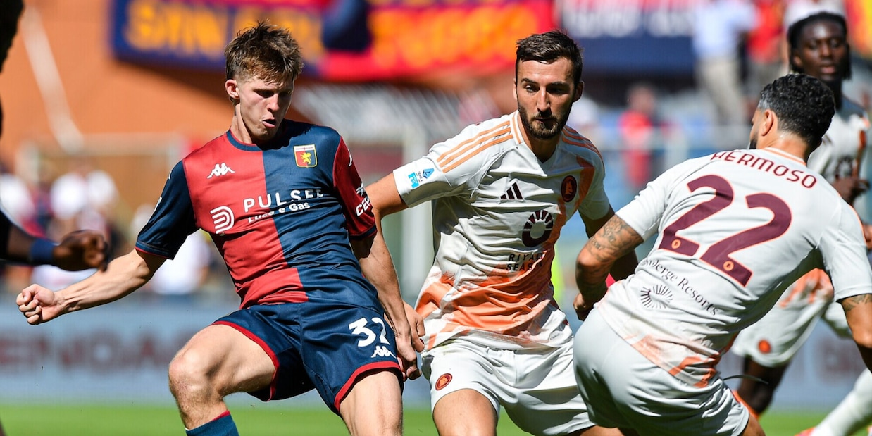 Genoa-Roma 1-1: gol di Dovbyk, al  96' pareggia De Winter. Rivivi diretta