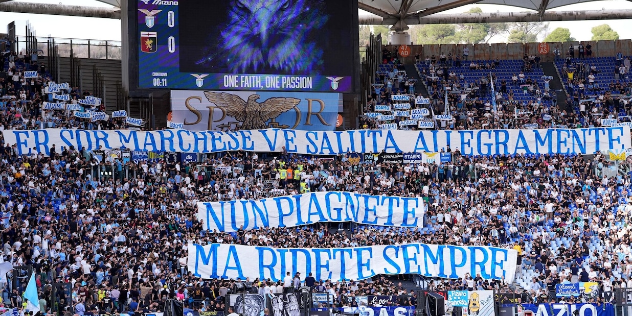 Lazio, Adamo Dionisi ricordato dalla Curva Nord: lo striscione all'Olimpico