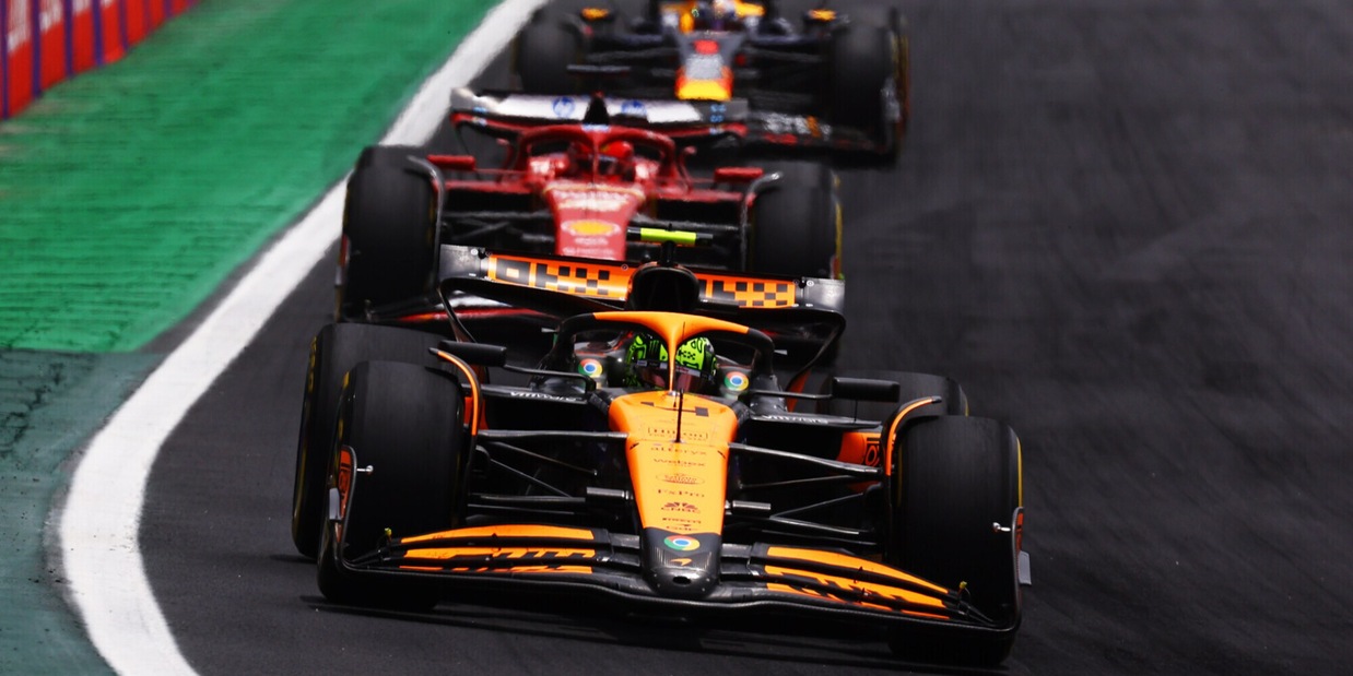 Gp Brasile, Norris vince la sprint. Verstappen penalizzato: la Ferrari di Leclerc è terza
