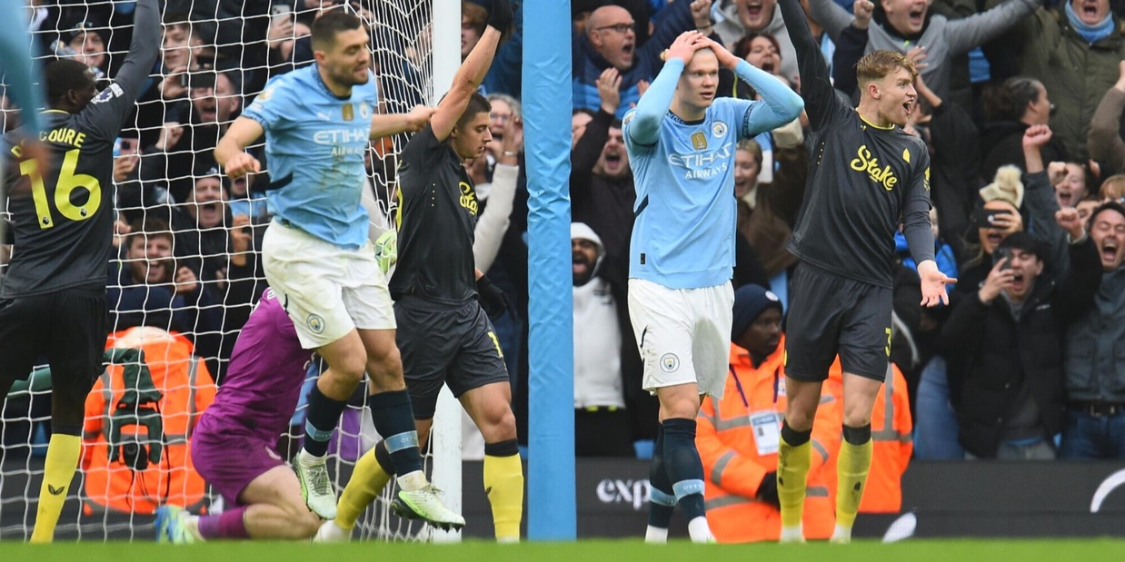 Manchester City, la crisi continua: solo un pari con l'Everton