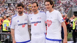 Agnelli, Allegri e Elkann alla Partita del Cuore