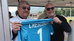 Il cardinale Sepe benedice il Napoli a Dimaro