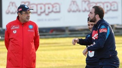 Napoli, Higuain e Insigne scherzano con Sarri