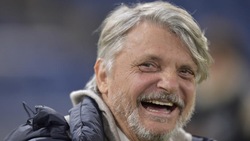 Roma-Sampdoria, Ferrero sfoggia un nuovo look all'Olimpico