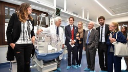 John Elkann, Andrea Agnelli e Alena Seredova al Sant'Anna di Torino