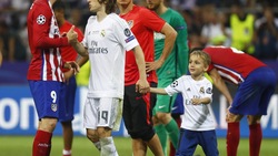 Real Madrid, festa in campo con i figli