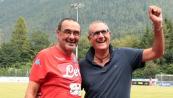 Napoli, Sarri incontra Rivieccio, il suo imitatore
