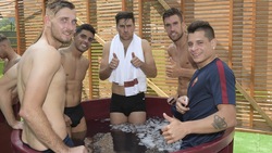 Roma, a Pinzolo i giallorossi si rinfrescano nel catino ghiacciato