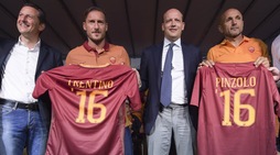 La Roma si presenta a Pinzolo: Totti e Spalletti show sul palco