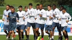 L'Inter va di corsa a Brunico prima della partenza per gli States