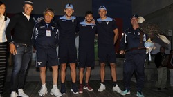 Serie A Lazio, Christopher Innerhofer con Cataldi, De Vrij, Hoedt e l'aquila Olimpia