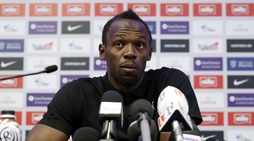 Atletica, Bolt in coferenza stampa alla vigilia della Diamond League: le immagini