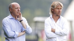 Serie A Juventus, Marotta e Nedved assistono all'allenamento