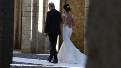 Kimi Raikkonen sposa la sua Minttu Virtanen in Toscana