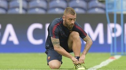 Roma, allenamento nello stadio del Porto