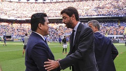 Inter-Juventus, stretta di mano Thohir-Agnelli a San Siro