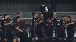 Milan: Niang e il gol contro il Chievo dedicato a Montolivo, le immagini