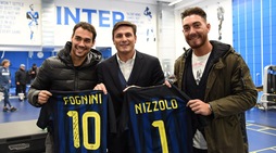 Inter, ci sono Fognini e Nizzolo ad Appiano: in posa con Zanetti