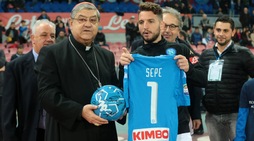 Napoli-Sassuolo, c'è il cardinale Sepe al San Paolo