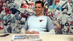 Szczesny, le foto dell'incontro a Trigoria con il Corriere dello Sport-Stadio