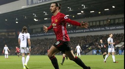 West Bromwich-Manchester United 0-2, le immagini della doppietta di Ibra