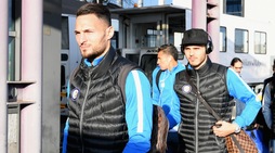 Inter in partenza per Marbella, le immagini dall'aeroporto