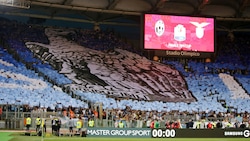 Juventus-Lazio, un'aquila gigante svetta in Curva Nord