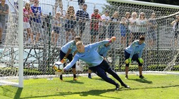 Lazio, l'allenamento dei portieri nel ritiro di Auronzo di Cadore