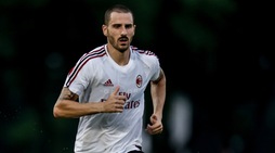 Bonucci, le immagini del primo allenamento col Milan