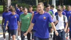Roma formato Usa: Dzeko guida la truppa a Boston