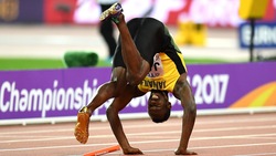 L'ìnfortunio di Bolt durante la finale della staffetta 4x100