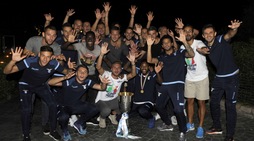 Supercoppa, a Formello notte di festa per la Lazio con famiglie e tifosi