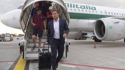 Totti a Bergamo con la Roma: prima uscita da dirigente
