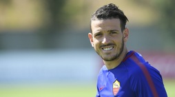 Roma, Florenzi sorride in gruppo: il rientro è vicino