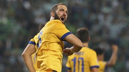 Sporting Lisbona-Juventus 1-1, Higuain risponde a Bruno Cesar