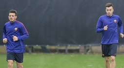 Roma, seduta di allenamento mattutina: Florenzi disponibile