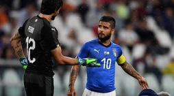 Italia-Olanda, Insigne con la fascia da capitano
