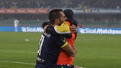 Chievo, Pellissier segna contro la Lazio e abbraccia il figlio
