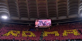 Roma-Lazio, ecco la coreografia della Curva Sud per il derby
