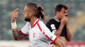 Bari, Tonucci esulta...alla Bonucci