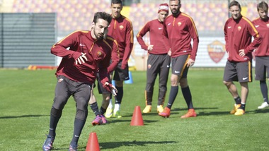 Roma, Maicon in parte assieme al gruppo